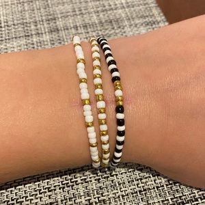 Roxanne Assoulin like Seed Bead Bracelets Black